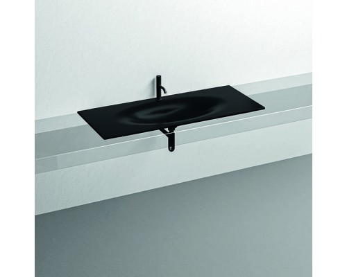 Kerasan Shape Раковина 122х52см, встраиваемая, с 1 отв., цвет: черный матовый. 548031*1