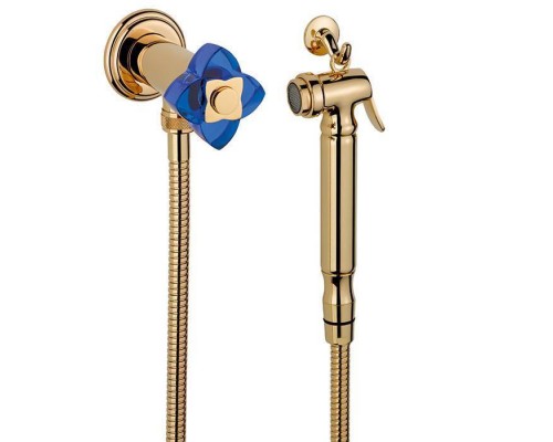 THG Pуtale de cristal bleu Гигиенический душ, цвет: золото/синий хрусталь. U6B-F01-5840/8 THG Pуtale de cristal bleu Гигиенический душ, цвет: золото/синий хрусталь. U6B-F01-5840/8