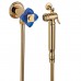 THG Pуtale de cristal bleu Гигиенический душ, цвет: золото/синий хрусталь. U6B-F01-5840/8