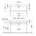 Duravit Vero Air Раковина 120х47см., подвесная, c 2 отв., с переливом, шлифованная, цвет: белый. 2350120024