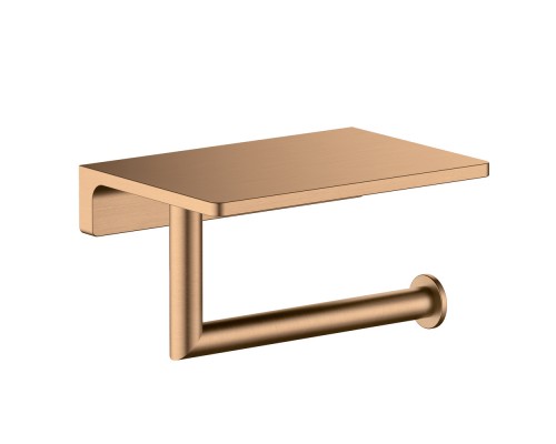 Держатель туалетной бумаги Timo Saona 13043/19 с полкой для телефона, розовое золото