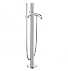 Duravit White Tulip Смеситель для ванны, напольный, с ручным душем, цвет: хром. WT5250000010