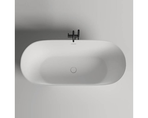 Salini Mona Ванна отдельностоящая 180x80x59.5cм, донный клапан UpDown, сифон, слив-перелив, S-Stone, цвет: белый матовый. 102921M Salini Mona Ванна отдельностоящая 180x80x59.5cм, донный клапан UpDown, сифон, слив-перелив, S-Stone, цвет: белый матовый. 102921M