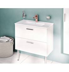 Тумба с раковиной VitrA Mia 80 с 2 ящиками, белый глянец