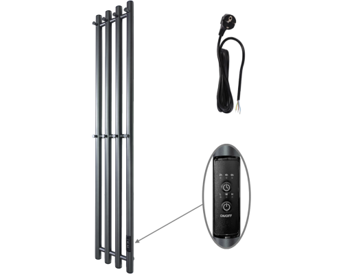 Полотенцесушитель электрический Маргроид Inaro Inaro-12018-1049-7024R 120х18, графитовый серый