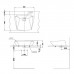 TOTO Jewelhex Раковина 60.7х48.3 см, без отв., цвет: белый. LW681B#W,  DH446VE
