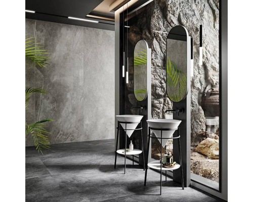 Kerama Marazzi CONO Металлическая структура напольная 44x77см, цвет: черный матовый. CO.44\BLK.M