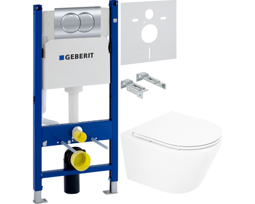 Комплект Унитаз подвесной BelBagno Tre BB8001CHR/SC + Инсталляция Geberit Duofix Delta 458.149.21.1 с кнопкой смыва, хром + Шумоизоляция 156.050.00.1 Комплект Унитаз подвесной BelBagno Tre BB8001CHR/SC + Инсталляция Geberit Duofix Delta 458.149.21.1 с кнопкой смыва, хром + Шумоизоляция 156.050.00.1