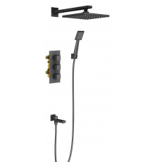 Timo SX-0199/03SM Tetra-Thermo Набор для комплектации ванны, с термостатом, черный SX-0199/03SM