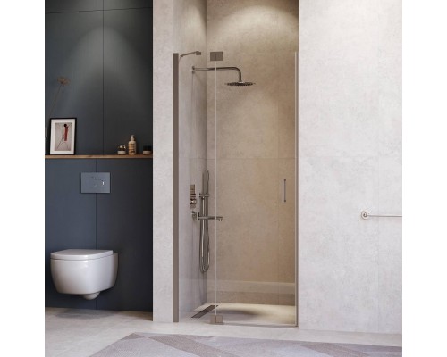 Душевая дверь в нишу RGW Hotel HO-014-Gg 1100х2000 профиль серый, стекло прозрачное