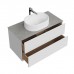 Kerama Marazzi PLAZA Modern Тумба подвесная 100x48см, 2 ящика, цвет: белый / дуб виченце. PLB.M.100.2\WHT.V