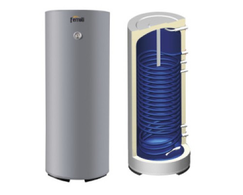 Водонагреватели косвенного нагрева Бойлер ГВС Ecounit N 500-1C с одним змеевиком, без возможности установки ТЭНа Ferroli Ecounit N 500-1C
