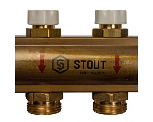 Распределительный коллектор из латуни без расходомеров STOUT 6 выходов (SMB 0468 000006) Распределительный коллектор из латуни без расходомеров STOUT 6 выходов (SMB 0468 000006)