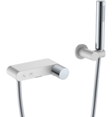Смеситель для ванны с душем Boheme Stick 123-WCR.2 white touch chrome
