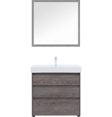 Мебель для ванной комнаты Aquanet Nova Lite 85 напольная, дуб рошелье, 3 ящика