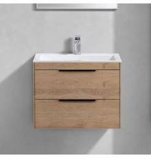 Тумба с раковиной Vincea Chiara 2D 60, 2 ящика, натуральный дуб, с белой раковиной