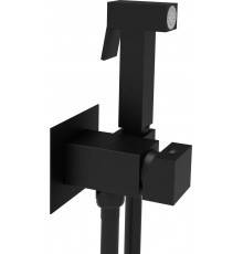 Гигиенический душ Paffoni Tweet Square ZDUP112NO со смесителем, С ВНУТРЕННЕЙ ЧАСТЬЮ