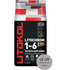 Затирка для плитки Litokol Litochrom 1-6 Evo LE.125 дымчато-серая