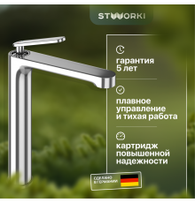 Смеситель для раковины STWORKI Молде ML-02cr