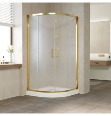 Душевой уголок Vegas Glass ZS Tur Novo 120 09 10 профиль золото, стекло сатин