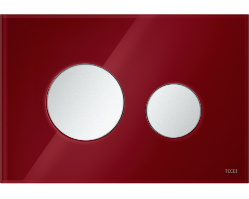 Кнопка смыва TECE Loop Modular 9240665 хром матовый, лицевая панель рубиновая