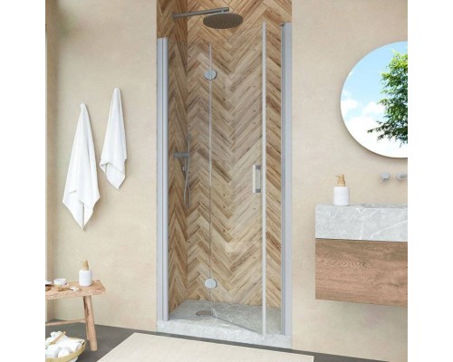 Душевая дверь в нишу Vegas Glass GPS Novo 70 07 01 L профиль матовый хром, стекло прозрачное