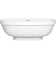 Ванна из искусственного камня Salini Greca S-Stone 180x80 см, отдельностоящая, овальная, со сливом-переливом, с донным клапаном, матовая