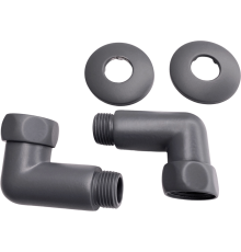 Монтажный набор Indigo 741SCH0504MG 3/4" х 1/2", соединение угловое, magnetic grey