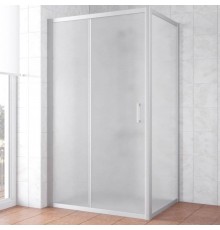 Душевой уголок Vegas Glass ZP+ZPV NOVO 100*80 07 10 профиль матовый хром, стекло сатин