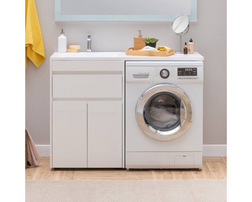 Тумба с раковиной Aquanet Токио 48 1 ящик, 2 двери L