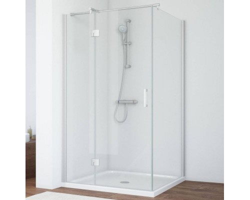 Душевой уголок Vegas Glass AFP-Fis 110*80 07 01 L профиль матовый хром, стекло прозрачное