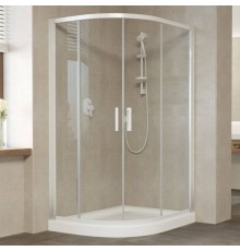 Душевой уголок Vegas Glass ZS-F 120*100 01 01 профиль белый, стекло прозрачное