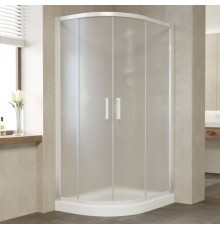 Душевой уголок Vegas Glass ZS-F 100*90 01 10 профиль белый, стекло сатин