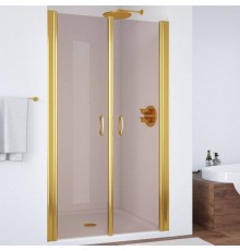 Душевая дверь в нишу Vegas Glass E2P 95 09 05 профиль золото, стекло бронза