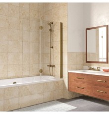 Шторка на ванну Vegas Glass E2V LUX 120 05 01 R профиль бронза, стекло прозрачное