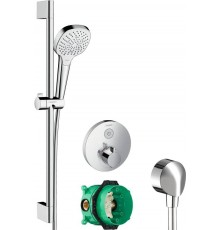 Душевой комплект Hansgrohe Термостат ShowerSelect S 15744000 + 01800180 + 27454000 + 26580400
