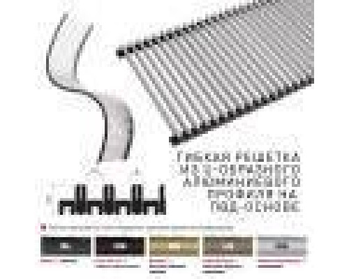 Комплектующие приборов отопления Решетка Gekon UNA L599.0 W22.0 GRIL0.22.0UNA599.0/TE