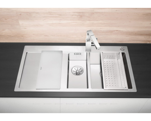 Кухонная мойка Blanco Claron 6S-IF/A 521646 нерж. сталь зерк.пол. левая