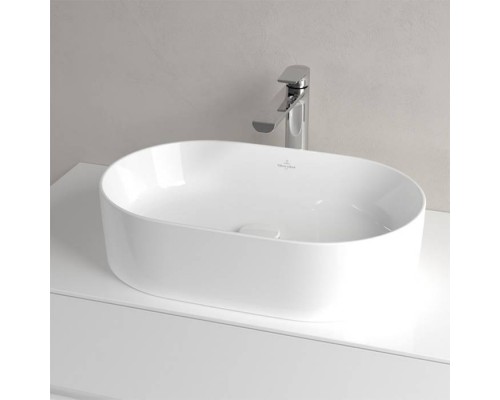 VilleroyBoch Collaro Раковина накладная, 56x36х14.5см., без отв., цвет: альпийский белый. 4A195601