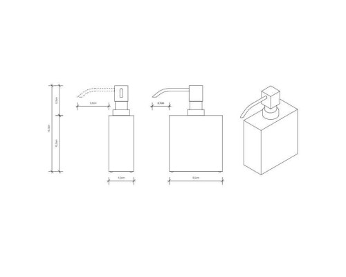 Decor Walther Cube DW 470 Дозатор для мыла, настольный, цвет: матовый никель. 0824934