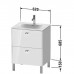Duravit Brioso База напольная 62x47.9x68.5см с раковиной, 2 ящика, цвет: глянцевый белый. BR451002222,  23446300001