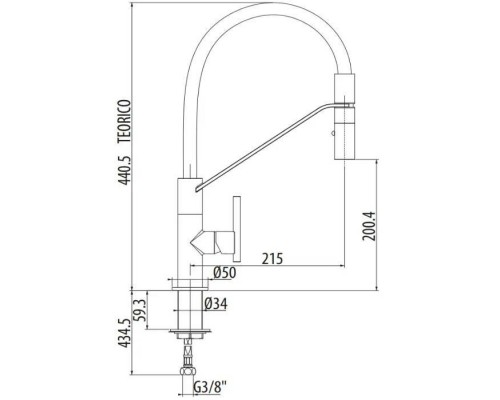 Gattoni Linea 34 Смеситель для кухни, 1 отв., цвет хром. 0715/PCC0 Gattoni Linea 34 Смеситель для кухни, 1 отв., цвет хром. 0715/PCC0