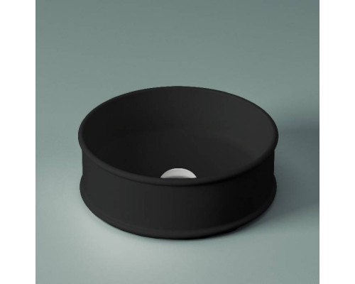 Artceram Atelier Раковина 44 см, без отв., без перелива, цвет: черный матовый. ATL001 17 00