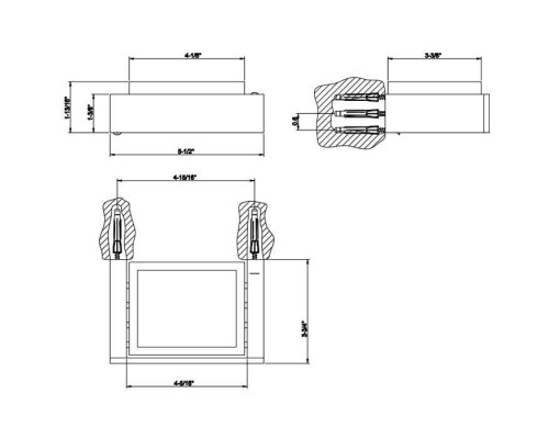 Gessi Rettangolo Мыльница подвесная, цвет: Gold CCP/белый. 20801#080