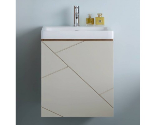 Тумба под раковину Бриклаер Кристалл 50 латте, дуб крафт табачный