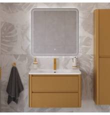 Мебель для ванной комнаты Cezares Relax 80 брашированное золото, раковина Cezares CZR-800/480-LV-MR-NV