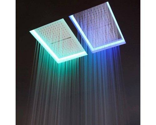 Antonio Lupi Meteo Встраиваемый верхний душ, 52x35x11см, с LED подсветкой, цвет: зеркальная сталь. METEO2C.BAL