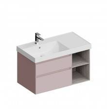 Kerama Marazzi Cubo Тумба подвесная 90см, левая, цвет: мальва матовая. CU.90Lh\MAL