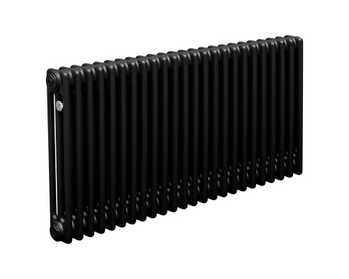 Трубчатый радиатор ТЕПЛОФОРТ ТР3057, 24 секции, боковое подключение 3/4”, черный мат 200088