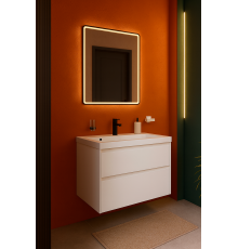 Тумба с раковиной STWORKI Родос 80 подвесная, белая